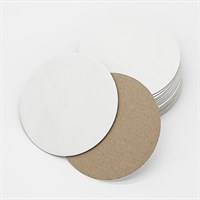 Картонный задник 86 мм. кофро-картон 1,3 мм. Двухсторонний: белая сторона, коричневая сторона.