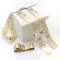 Комплект:  Лента упаковочная и коробка с окошком. "С Новым годом". Gold. 5 метров. Арт. 5353 - фото 10221