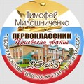 Медаль именная 70 мм "Посвящение в первоклассники". Металл Арт. 4608 4608