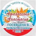 Медаль именная 70 мм "Посвящение в первоклассники". Металл Арт. 4638 4638 - фото 8723